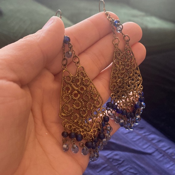 💙Vintage gold dangle earrings💙 - Picture 11 of 17